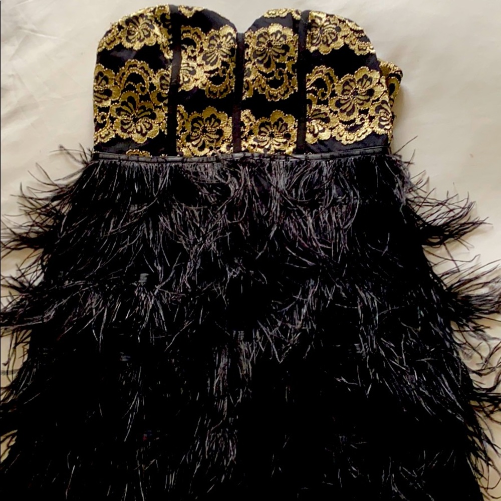 Black and gold fun cocktail dress